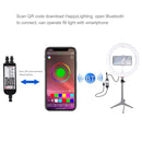 PULUZ 10.2 inch 26cm Curved Surface USB RGBW Dimmable LED Ring Vlogging Photography Video Lights with Tripod Ball Head & Remote Control & Phone Clamp(Pink)
