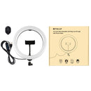 PULUZ 10.2 inch 26cm USB 3 Modes Dimmable Dual Color Temperature LED Curved Diffuse Light Ring Vlogging Selfie Photography Video Lights with Phone Clamp(Black)