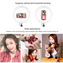 PULUZ 11.8 inch 30cm RGB Dimmable LED Dual Color Temperature LED Curved Diffuse Light Ring Vlogging Selfie Photography Video Lights with Tripod Ball Head & Phone Clamp & Remote Control(Pink)