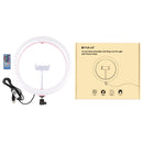 PULUZ 11.8 inch 30cm RGB Dimmable LED Dual Color Temperature LED Curved Diffuse Light Ring Vlogging Selfie Photography Video Lights with Tripod Ball Head & Phone Clamp & Remote Control(Pink)