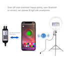 PULUZ 11.8 inch 30cm RGB Dimmable LED Dual Color Temperature LED Curved Diffuse Light Ring Vlogging Selfie Photography Video Lights with Tripod Ball Head & Phone Clamp & Remote Control(Pink)
