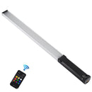 PULUZ RGB Colorful Photo LED Stick Adjustable Color Temperature Handheld LED Fill Light with Remote Control(Black)