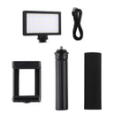 PULUZ Pocket 100 LED 800LM RGB Full Color Dimmable LED Color Temperature Vlogging On Camera Light Photography Fill Light for Canon, Nikon, DSLR Cameras, Smartphones(Black)