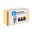 PULUZ Pocket 100 LED 800LM RGB Full Color Dimmable LED Color Temperature Vlogging On Camera Light Photography Fill Light for Canon, Nikon, DSLR Cameras, Smartphones(Black)