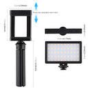 PULUZ Pocket 100 LED 800LM RGB Full Color Dimmable LED Color Temperature Vlogging On Camera Light Photography Fill Light for Canon, Nikon, DSLR Cameras, Smartphones(Black)