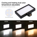 PULUZ Pocket 100 LED 800LM RGB Full Color Dimmable LED Color Temperature Vlogging On Camera Light Photography Fill Light for Canon, Nikon, DSLR Cameras, Smartphones(Black)