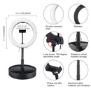 PULUZ 10.2 inch 26cm USB 3 Modes Dimmable Dual Color Temperature LED Curved Ring Vlogging Selfie Photography Video Lights with Bluetooth Remote Shutter & Folding Desktop Holder & Phone Clamp(Black)