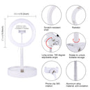 PULUZ 10.2 inch 26cm USB 3 Modes Dimmable Dual Color Temperature LED Curved Ring Vlogging Selfie Photography Video Lights with Bluetooth Remote Shutter & Folding Desktop Holder & Phone Clamp(White)