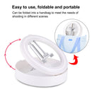 PULUZ 10.2 inch 26cm USB 3 Modes Dimmable Dual Color Temperature LED Curved Ring Vlogging Selfie Photography Video Lights with Bluetooth Remote Shutter & Folding Desktop Holder & Phone Clamp(White)