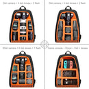 PULUZ Outdoor Portable Waterproof Scratch-proof Dual Shoulders Backpack Handheld PTZ Stabilizer Camera Bag with Rain Cover for Digital Camera, DJI Ronin-SC / Ronin-S(Black)