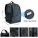 PULUZ Outdoor Portable Waterproof Scratch-proof Dual Shoulders Backpack Handheld PTZ Stabilizer Camera Bag with Rain Cover for Digital Camera, DJI Ronin-SC / Ronin-S(Grey)