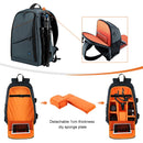 PULUZ Outdoor Portable Waterproof Scratch-proof Dual Shoulders Backpack Handheld PTZ Stabilizer Camera Bag with Rain Cover for Digital Camera, DJI Ronin-SC / Ronin-S(Grey)