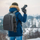 PULUZ Outdoor Portable Waterproof Scratch-proof Dual Shoulders Backpack Handheld PTZ Stabilizer Camera Bag with Rain Cover for Digital Camera, DJI Ronin-SC / Ronin-S(Grey)