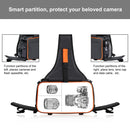 PULUZ Triangle Style SLR Camera Bag Sling Waterproof Backpack Shoulder Messenger Bags with Removable Lens Bag(Black)
