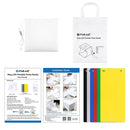 PULUZ 23cm Ring LED Panel Folding Portable Light Photo Lighting Studio Shooting Tent Box Kit with 6 Colors Backdrops (Black, White, Yellow, Red, Green, Blue), Unfold Size: 24cm x 23cm x 23cm