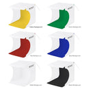 PULUZ 23cm Ring LED Panel Folding Portable Light Photo Lighting Studio Shooting Tent Box Kit with 6 Colors Backdrops (Black, White, Yellow, Red, Green, Blue), Unfold Size: 24cm x 23cm x 23cm