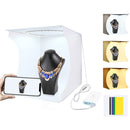 PULUZ 30cm Folding Portable Ring Light Board Photo Lighting Studio Shooting Tent Box Kit with 6 Colors Backdrops (Black, White, Yellow, Red, Green, Blue), Unfold Size: 31cm x 31cm x 32cm