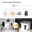 PULUZ 30cm Folding Portable Ring Light Board Photo Lighting Studio Shooting Tent Box Kit with 6 Colors Backdrops (Black, White, Yellow, Red, Green, Blue), Unfold Size: 31cm x 31cm x 32cm