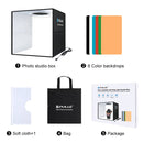 PULUZ 30cm Folding High 97 CRI Ring Light Photo Lighting Studio Shooting Tent Box Kit with 6 Colors Backdrops (Black, White, Orange, Red, Green, Blue), Unfold Size: 30cm x 30cm x 30cm(Black)