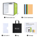 PULUZ 30cm Folding High 97 CRI Ring Light Photo Lighting Studio Shooting Tent Box Kit with 6 Colors Backdrops (Black, White, Orange, Red, Green, Blue), Unfold Size: 30cm x 30cm x 30cm(Green)