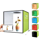 PULUZ 30cm Folding High 97 CRI Ring Light Photo Lighting Studio Shooting Tent Box Kit with 6 Colors Backdrops (Black, White, Orange, Red, Green, Blue), Unfold Size: 30cm x 30cm x 30cm(Green)
