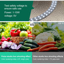PULUZ 30cm Folding High 97 CRI Ring Light Photo Lighting Studio Shooting Tent Box Kit with 6 Colors Backdrops (Black, White, Orange, Red, Green, Blue), Unfold Size: 30cm x 30cm x 30cm(Green)