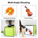 PULUZ 30cm Folding High 97 CRI Ring Light Photo Lighting Studio Shooting Tent Box Kit with 6 Colors Backdrops (Black, White, Orange, Red, Green, Blue), Unfold Size: 30cm x 30cm x 30cm(Green)