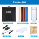 PULUZ 40cm Folding Portable 24W 5500K White Light Dimmable Photo Lighting Studio Shooting Tent Box Kit with 6 Colors (Black, Orange, White, Red, Green, Blue) Backdrops(UK Plug)