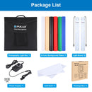 PULUZ 40cm Folding Portable 24W 5500K White Light Dimmable Photo Lighting Studio Shooting Tent Box Kit with 6 Colors (Black, Orange, White, Red, Green, Blue) Backdrops(US Plug)