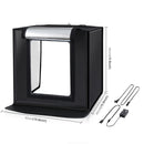 PULUZ 40cm Folding Portable 24W 5500K White Light Dimmable Photo Lighting Studio Shooting Tent Box Kit with 6 Colors (Black, Orange, White, Red, Green, Blue) Backdrops(US Plug)