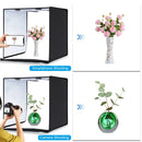 PULUZ 40cm Folding Portable 24W 5500K White Light Dimmable Photo Lighting Studio Shooting Tent Box Kit with 6 Colors (Black, Orange, White, Red, Green, Blue) Backdrops(US Plug)