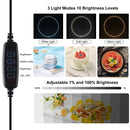 PULUZ 40cm Folding Portable Ring Light USB Photo Lighting Studio Shooting Tent Box with 6 x Dual-side Color Backdrops, Size: 40cm x 40cm x 40cm(Black)