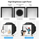 PULUZ 40cm Folding 72W 5500K Studio Shooting Tent Soft Box Photography Lighting Kit with 4 Colors (Black, Orange, White, Green) Backdrops(EU Plug)