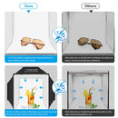 PULUZ 40cm Folding 72W 5500K Studio Shooting Tent Soft Box Photography Lighting Kit with 4 Colors (Black, Orange, White, Green) Backdrops(EU Plug)