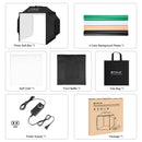 PULUZ 40cm Folding 72W 5500K Studio Shooting Tent Soft Box Photography Lighting Kit with 4 Colors (Black, Orange, White, Green) Backdrops(US Plug)