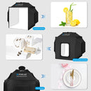 PULUZ 40cm Folding 72W 5500K Studio Shooting Tent Soft Box Photography Lighting Kit with 4 Colors (Black, Orange, White, Green) Backdrops(US Plug)