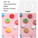 PULUZ 4.7 inch 12cm Curved Surface USB White Light LED Ring Selfie Beauty Vlogging Photography Video Lights(Black)