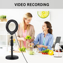 PULUZ 4.7 inch 12cm Curved Surface USB White Light LED Ring Selfie Beauty Vlogging Photography Video Lights(Black)
