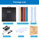PULUZ Photo Studio Light Box Portable 60 x 60 x 60 cm Light Tent LED 5500K White Light Dimmable Mini 36W Photography Studio Tent Kit with 6 Removable Backdrops (Black Orange White Green Blue Red)(EU Plug)