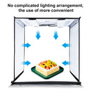 PULUZ Photo Studio Light Box Portable 60 x 60 x 60 cm Light Tent LED 5500K White Light Dimmable Mini 36W Photography Studio Tent Kit with 6 Removable Backdrops (Black Orange White Green Blue Red)(EU Plug)