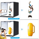 PULUZ Photo Studio Light Box Portable 60 x 60 x 60 cm Light Tent LED 5500K White Light Dimmable Mini 36W Photography Studio Tent Kit with 6 Removable Backdrops (Black Orange White Green Blue Red)(EU Plug)