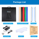 PULUZ Photo Studio Light Box Portable 60 x 60 x 60 cm Light Tent LED 5500K White Light Dimmable Mini 36W Photography Studio Tent Kit with 6 Removable Backdrops (Black Orange White Green Blue Red)(US Plug)