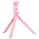 PULUZ Pocket Mini Plastic Tripod Mount with Phone Clamp for Smartphones (Pink)