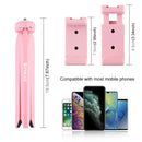PULUZ Pocket Mini Plastic Tripod Mount with Phone Clamp for Smartphones (Pink)