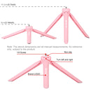 PULUZ Pocket Mini Plastic Tripod Mount with Phone Clamp for Smartphones (Pink)