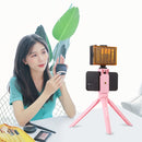 PULUZ Pocket Mini Plastic Tripod Mount with Phone Clamp for Smartphones (Pink)
