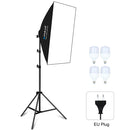 PULUZ 50x70cm Studio Softbox + 2m Tripod Mount + 4 x E27 20W 5700K White Light LED Light Bulb Photography Lighting Kit(EU Plug)