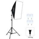 PULUZ 50x70cm Studio Softbox + 2m Tripod Mount + 4 x E27 20W 5700K White Light LED Light Bulb Photography Lighting Kit(US Plug)