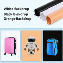 PULUZ 80cm Folding Portable 80W 9050LM White Light Photo Lighting Studio Shooting Tent Box Kit with 3 Colors (Black, White, Orange) Backdrops(US Plug)