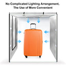 PULUZ 80cm Folding Portable 80W 9050LM White Light Photo Lighting Studio Shooting Tent Box Kit with 3 Colors (Black, White, Orange) Backdrops(EU Plug)
